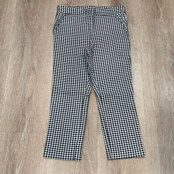 JL Jules & Leopold Gingham Plaid Stretch Pull on Cropped Pants, Women’s Medium - Picture 2 of 11